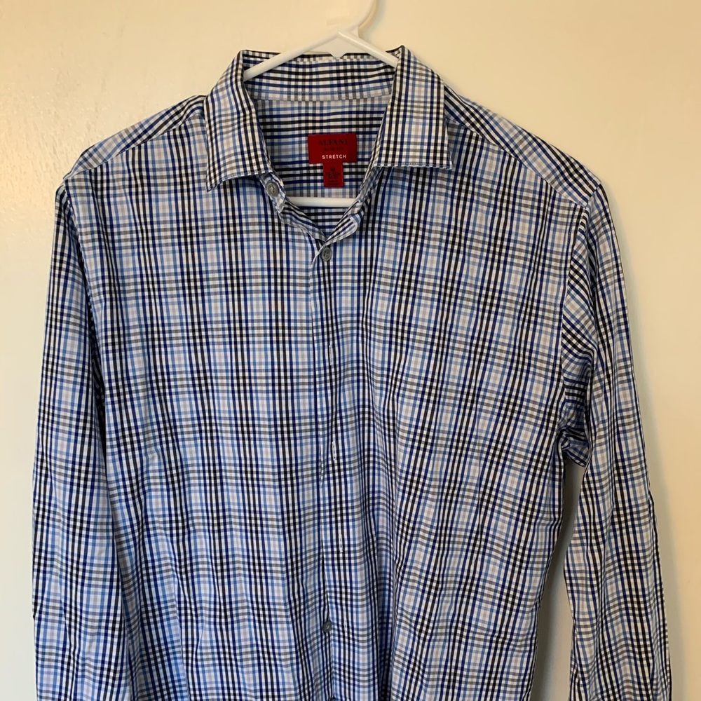 Alfani slim fit stretch dress shirt size medium